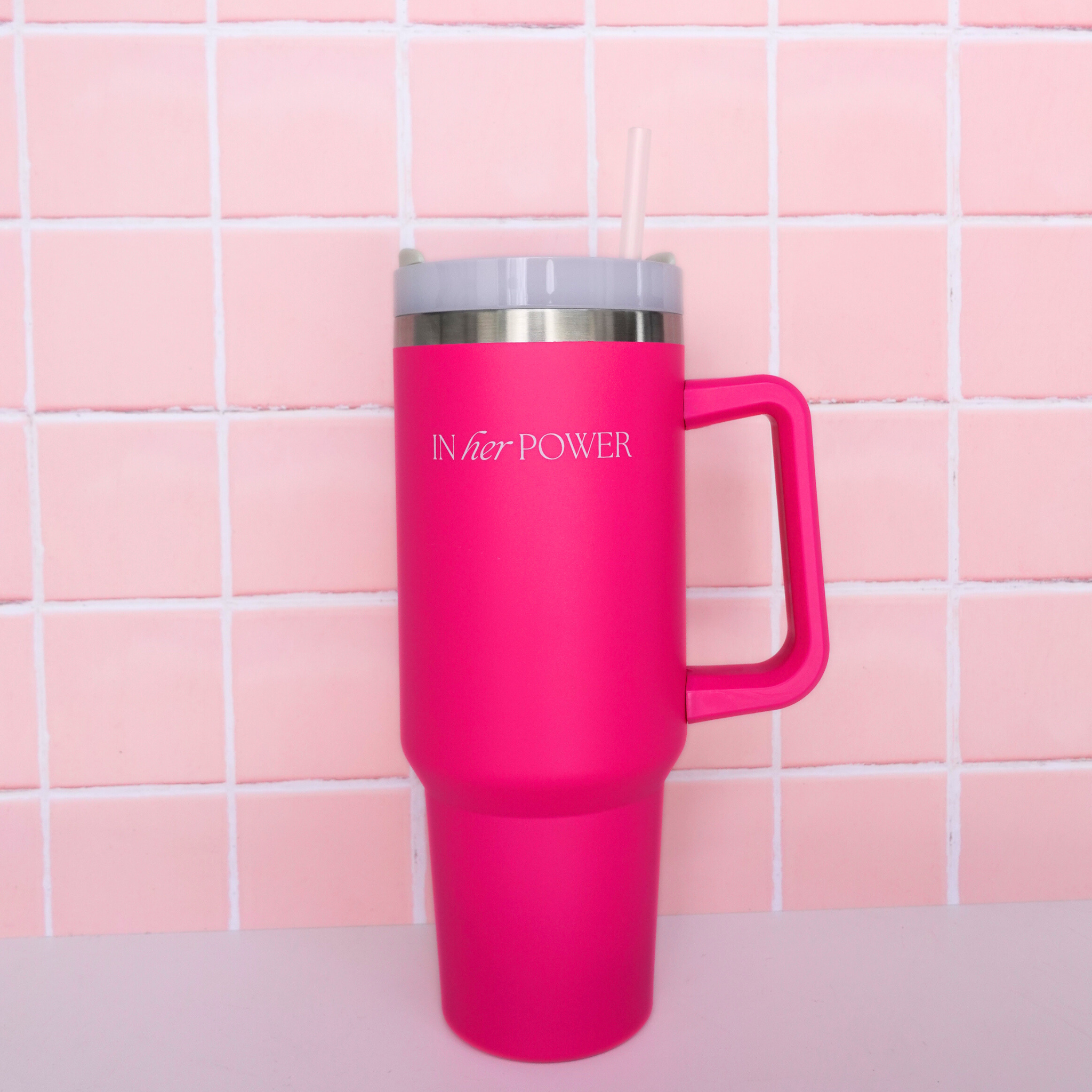 In Her Power Stainless Steel Tumbler 💧🩷✨